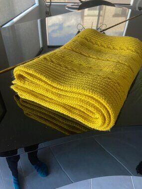 NWOT THEORY Mustard Merino Wool Scarf - O/S